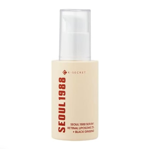 KSECRET SEOUL 1988 Serum Retinal Liposome 2 Percent Black Ginseng 58 Percent Extract Retinal Serum 30ml Bakuchiol VitaminC 3 Peptides