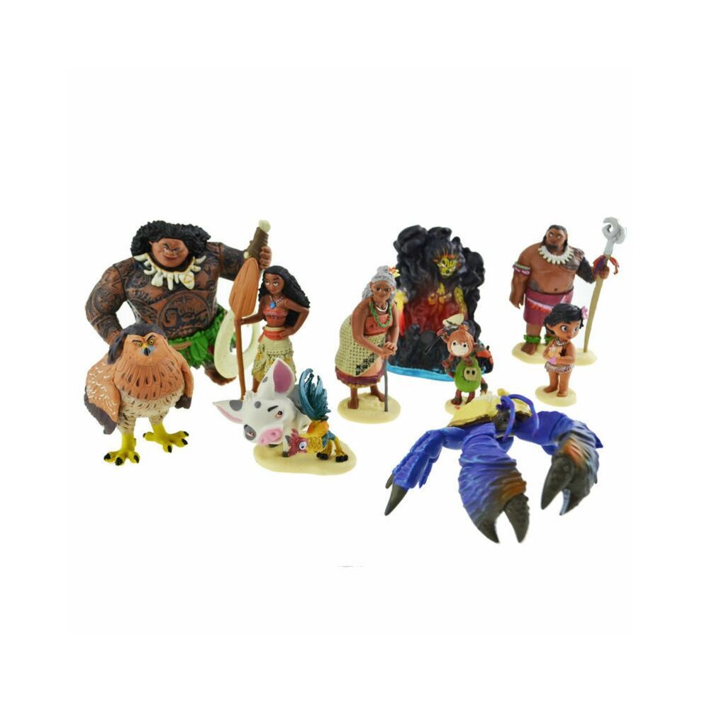 10pcs Moana Action Figure Toy Dolls Kids Gift Toys