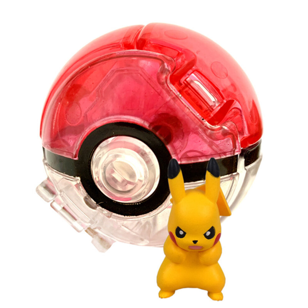 (Thunderbalt Pikachu & Pokeball) Pokemon Ball POP Throw Poke Balls Pikachu Cosplay Fun T