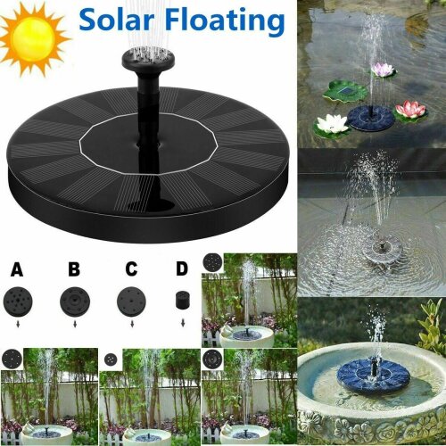 Solar Powered Fountain Water Pumps Floating Garden Pond Pool Fish Bird Bath UK