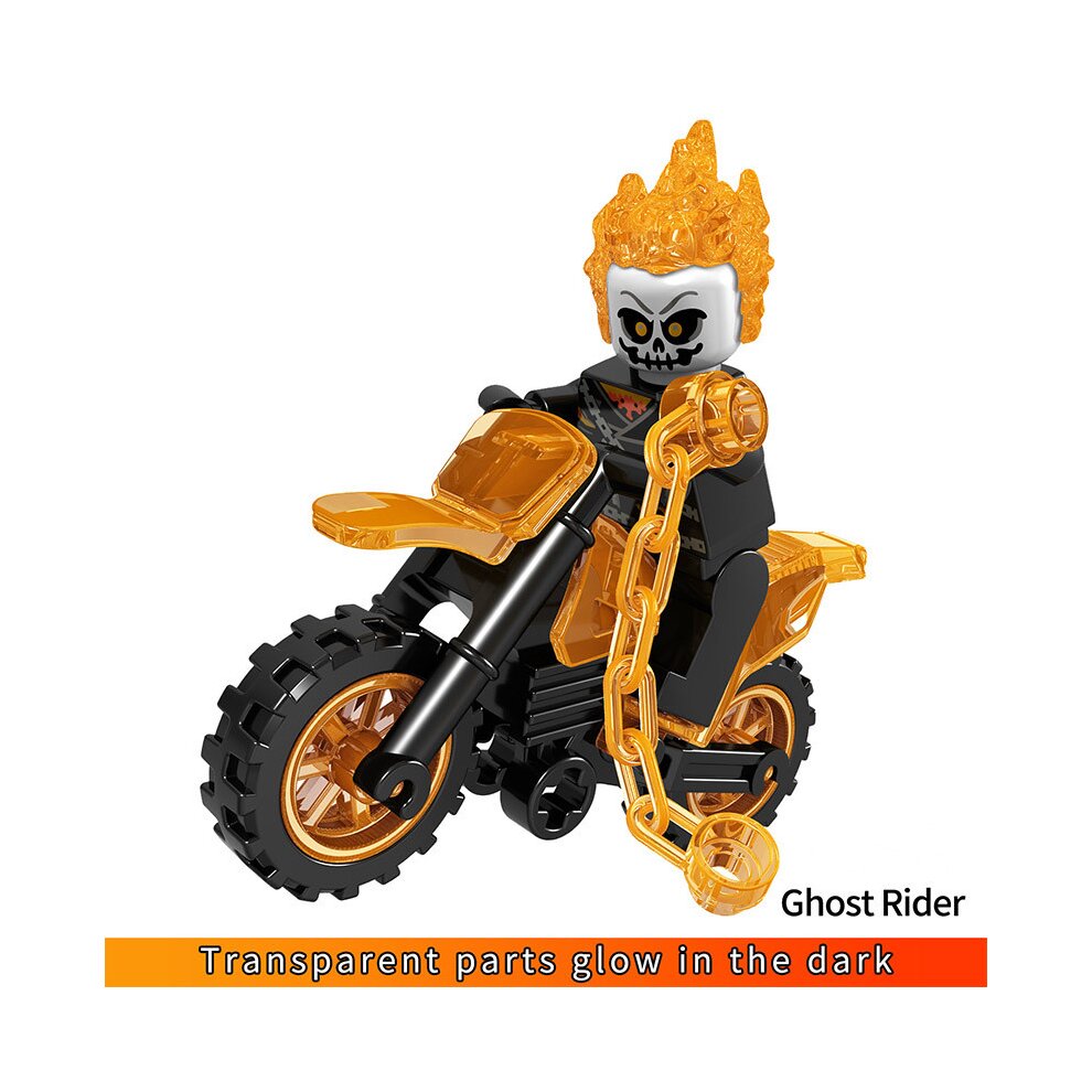 8PCS Ghost Riders Glow At Night Minifigures Toys Fit Lego