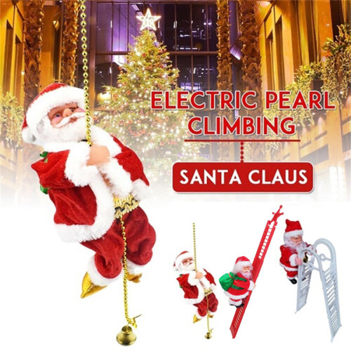(Type 5) Santa Claus Climbing Ladder Christmas Tree Decor
