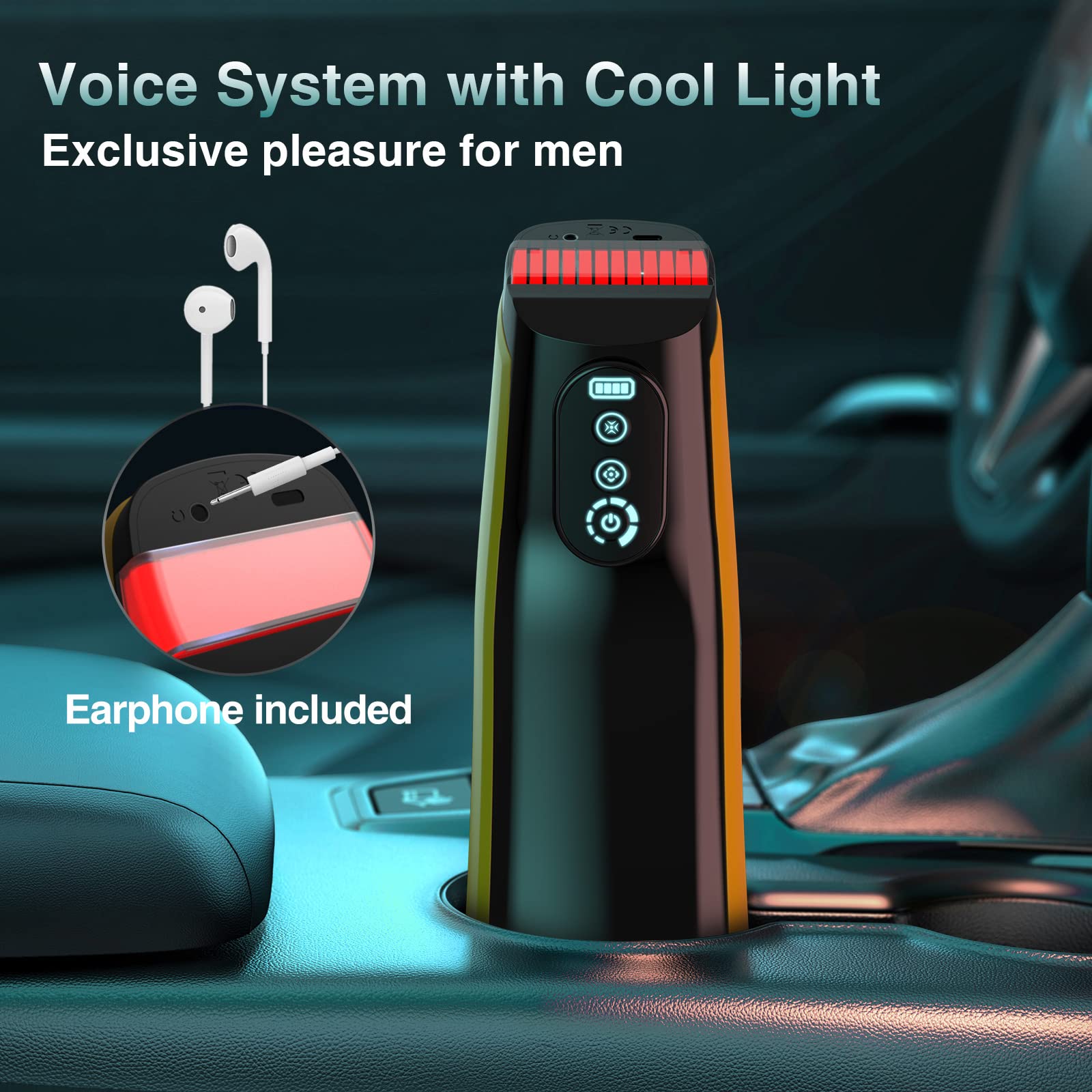Automatic Male Masturbator Cup Electric Sex Toys for Mens UK Pocket Pussy for Penis Stimulation Realistic Blowjob Vibrator Massager with 7 Vibration and Suction Modes Sexy Lady Moaning Intelligence Heating One-Click Climax Design