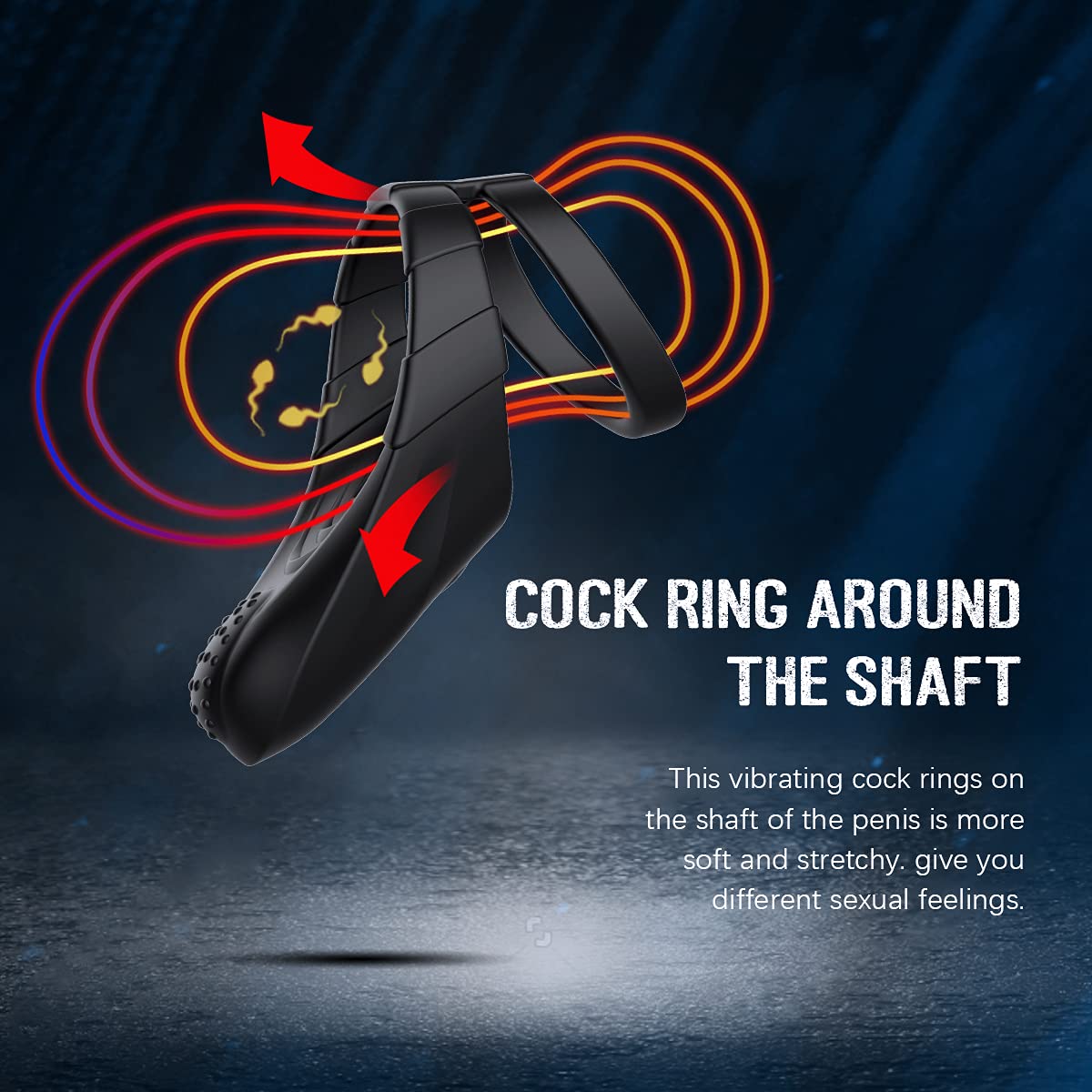 Vibrating Cock Ring Male Adult Anal Sex Toys Penis Rings Prostate Massager Massaging Wand Mens Vibrator Adult Toys for  Longer Harder Stronger Erection with 10 Vibration Modes Remote Control