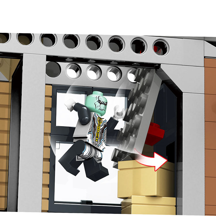 1044pcs Super Revengers 3-level New York Sanctum Sanctorum Showdown Strange Iron 10840 Building Blocks Set Compatible With Model No Box