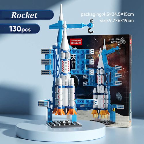 Space Aviation Manned Rocket Building Blocks City Aerospace Model Bricks Children Toys for Kids