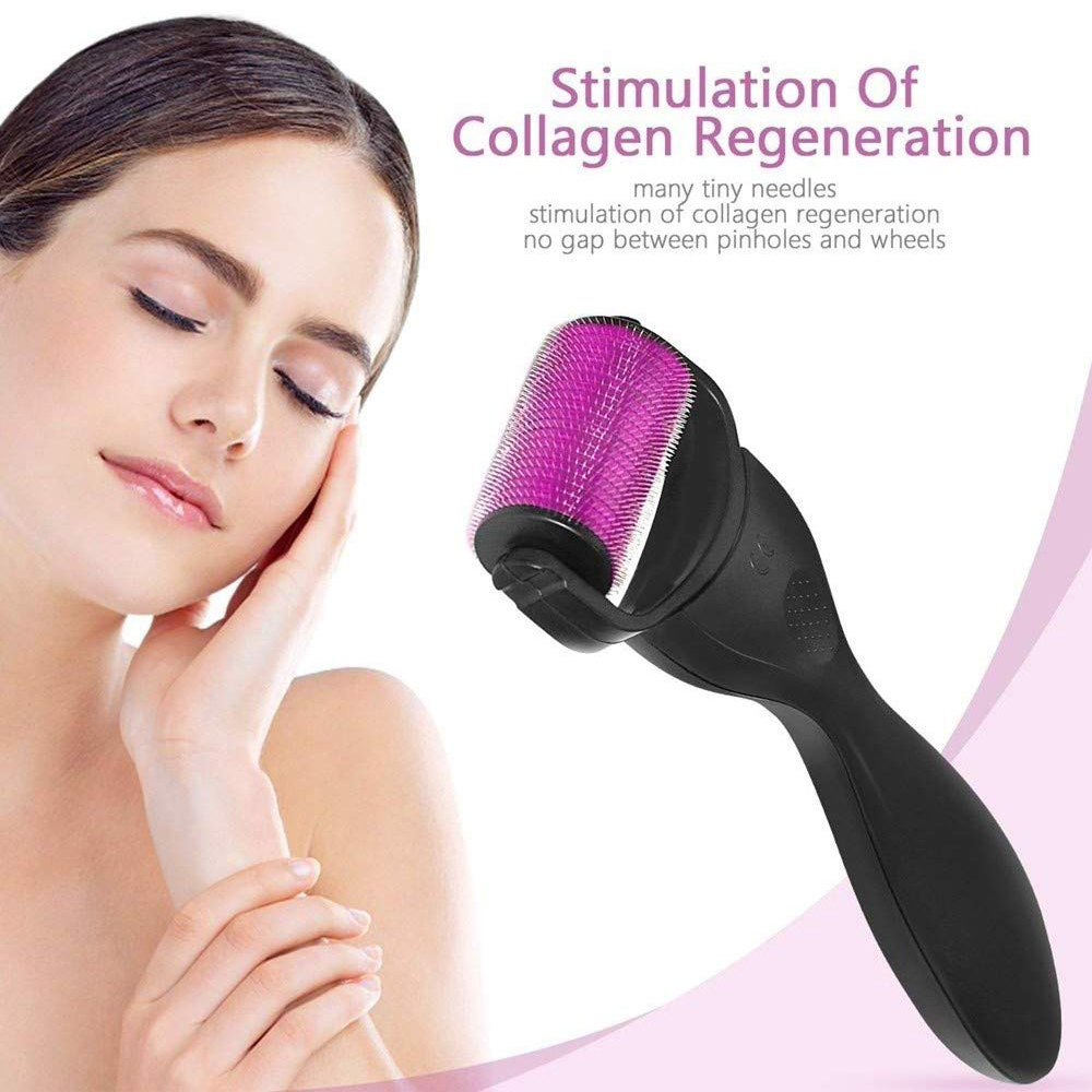 (White Purple) Derma Roller Microneedle Derma Roller DRS 3 In 1 Kit 180 600 1200 Titanium Needles Machine For Face Body Massage Skin Care 0.5mm 1.0mm 1.5mm