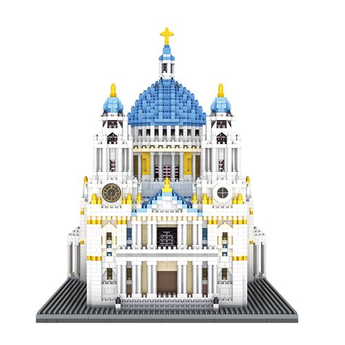 St. Paul Cathedral Micro Construction Bricks 3D London Church City World Architecture Model Building Blocks Toys Gift