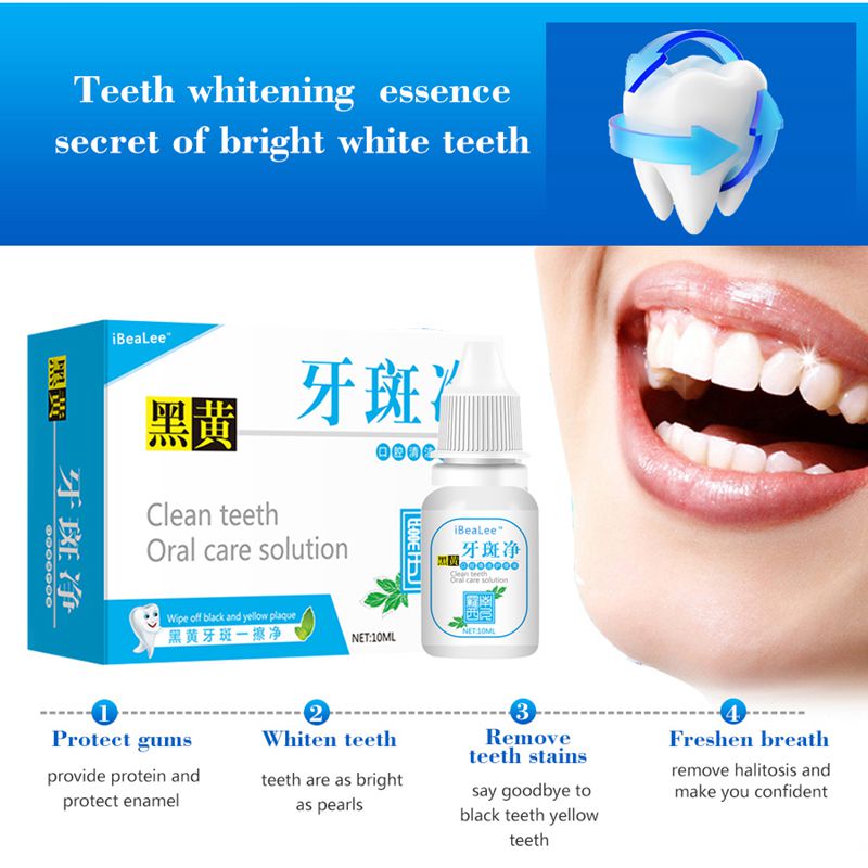 Clean Teeth Oral Care Solution Whiten Teeth Remove Plaque Stains Fresh Breath Oral Hygiene Dental Tools