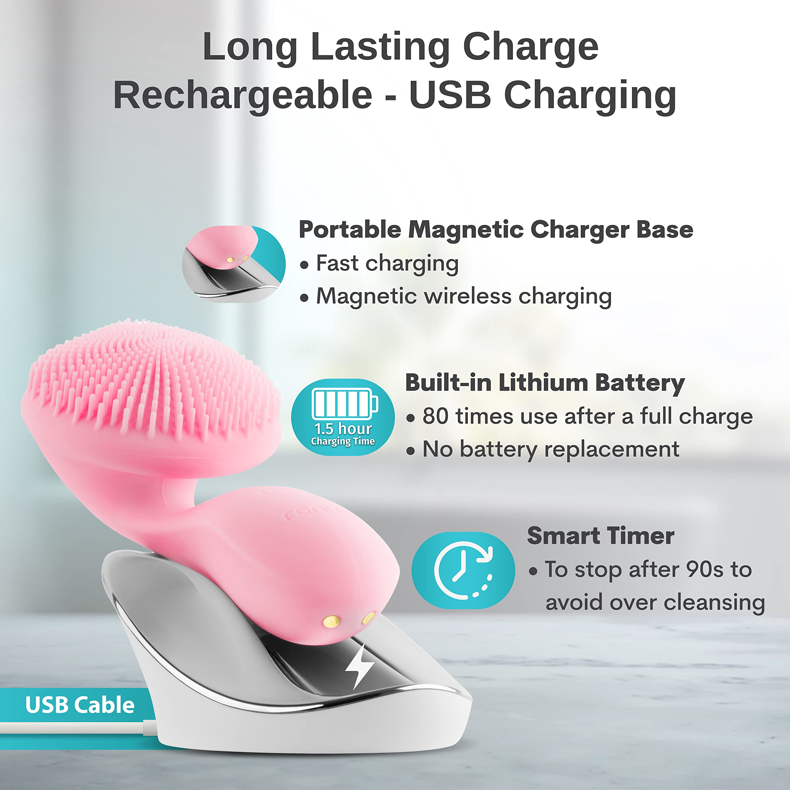 Facial Cleansing Brush Deep Cleanser Skincare Tools 2 in 1 Electric Waterproof Massager Exfoliator Blackhead Pore Cleaner Body Face Scrub Gift