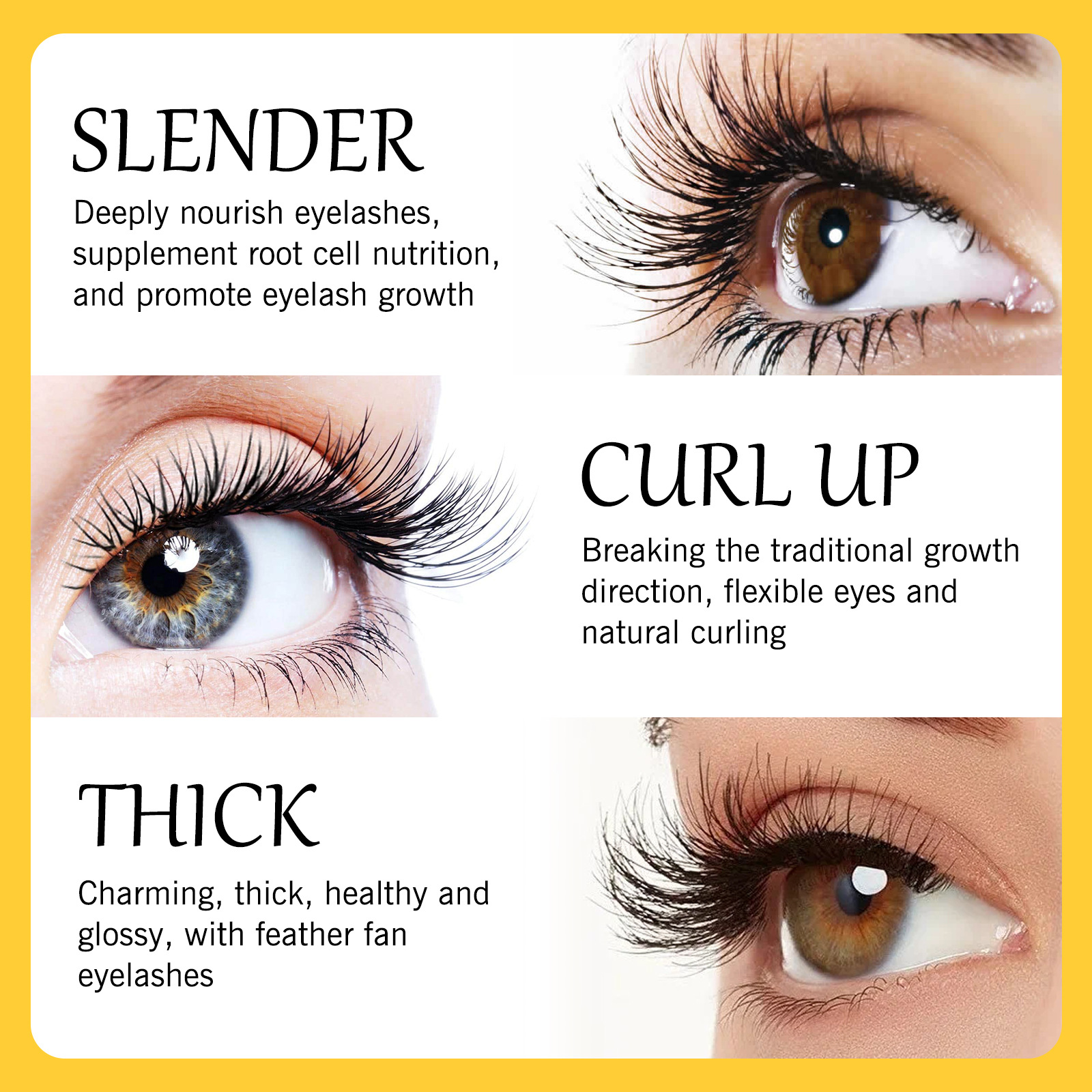 Eyelash Growth Serum Essence Longer Fuller Eyelash Enhancer Eye Care Makeup Gentle Formula Lash Lift Lengthening Nourishing