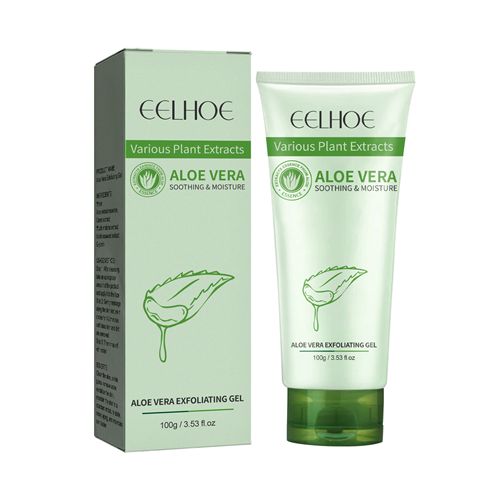 Aloe Exfoliator Gel Face Exfoliating Cream Shrink Pore Blackhead Acne Treatment Scrubs Dead Skin Removal Smooth Whitening Moisturizing Peeling Gel