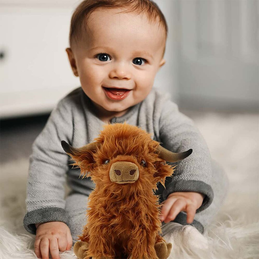 Highland Cow Brown Plush Toy Plush Cute Cuddly Toys Kids Soft Toy Gift for Kids