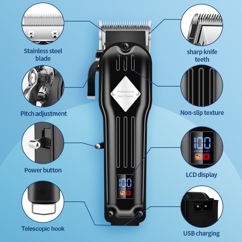 (Black) Hair Clippers for Men Electric Foil Shavers Razor and Beard Hair Trimmer Kit Rechargeable Hair Cut Machines Professional Cordless Clippers Set for Gift