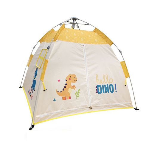 Cute Dinosaur Themed Childrens Playhouse Tent Automatic Pole Speed-Open Indoor Outdoor Tent