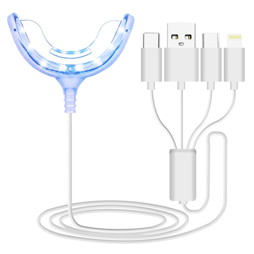 Teeth Blue Light Whitening Kit Lamp Instrument Universal Interface Portable Rechargeable Blue Light Oral Care Lamp Tool