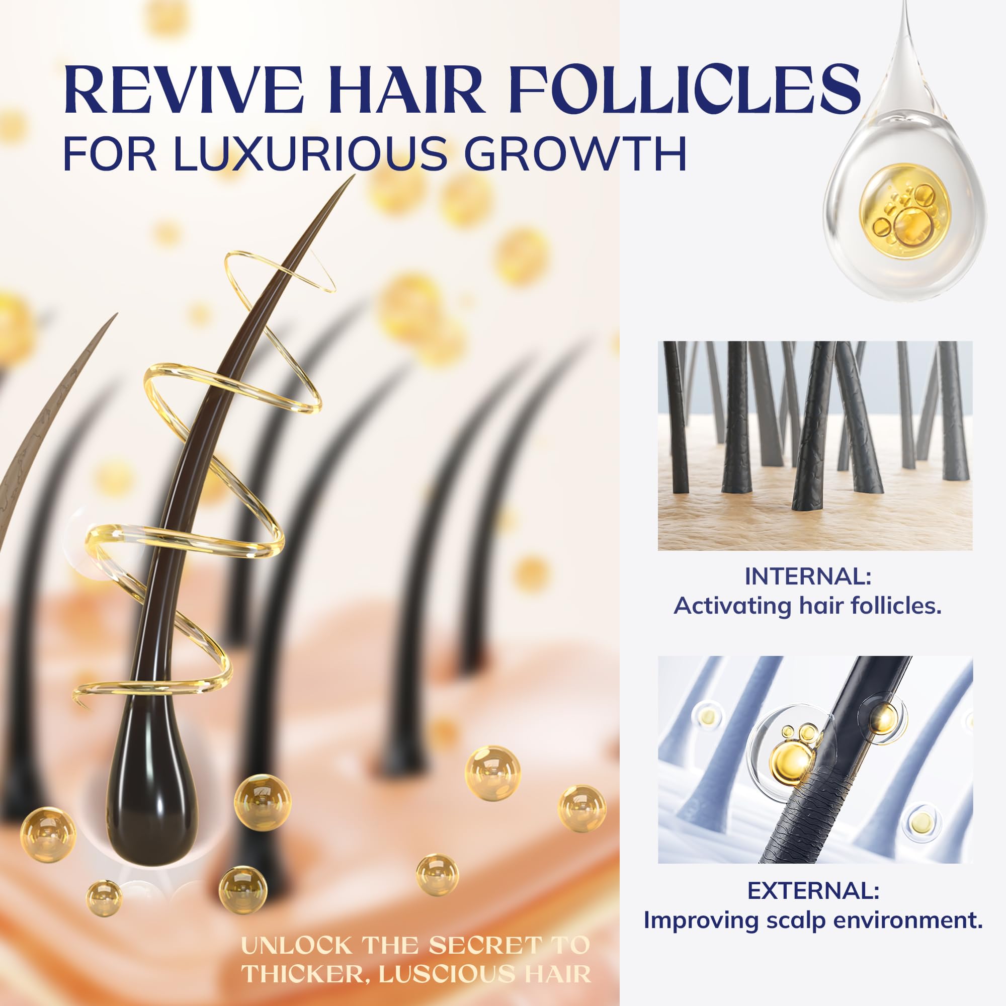 PURC Biotin Hair Growth Products for Men Women Hair Loss Treatment Fast Grow Hair Spray Regrowth Thicken Oil  Scalp Treatment Anti Hair Loss Hair Care