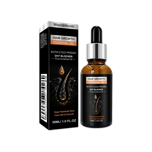 Hair Growth Essential Oil Biotin Cold-Pressed DHT Blocker Thick Hair Growth Shampoo Anti-Hair Loss Conditioner Repair Dry Hair Moisture Hair Essence 30ml