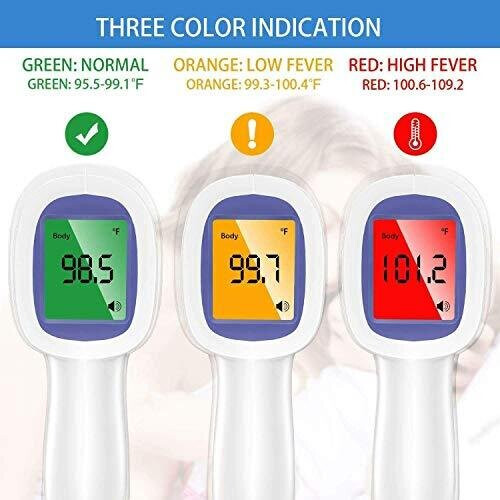 Front Thermometer Non Contact Portable Infrared Thermometer Accurate Instant Readings Suitable for Children Adults Food etc Purple