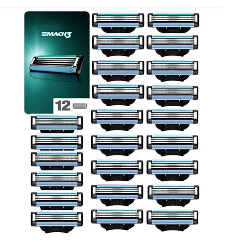24PCS For Gillette Mach 3 Manual Razor Blades