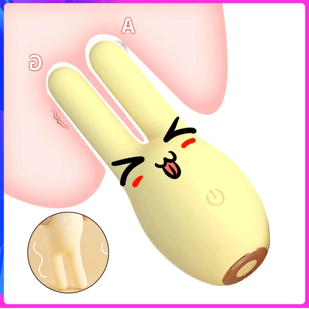 (Yellow Rabbit) Vibrating Love Egg Female Masturbator Vibration G Spot Nipple Stimulate Flirting Massager Adult Sexy Products Sex Toys for Women 10 Mode Cute Pet Series