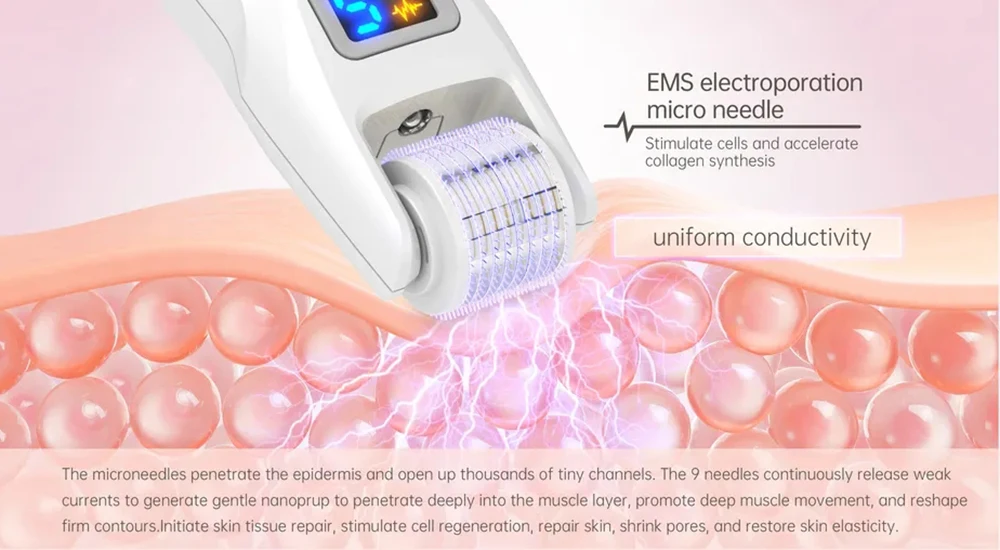 Dr. Pen G5 Bio Roller Electroporation Newest Bio G5 Roller LED EMS Titanium Derma Roller 540 Needle Rejuvenate Collagen Micro Current Vibration LED Device 4 in 1