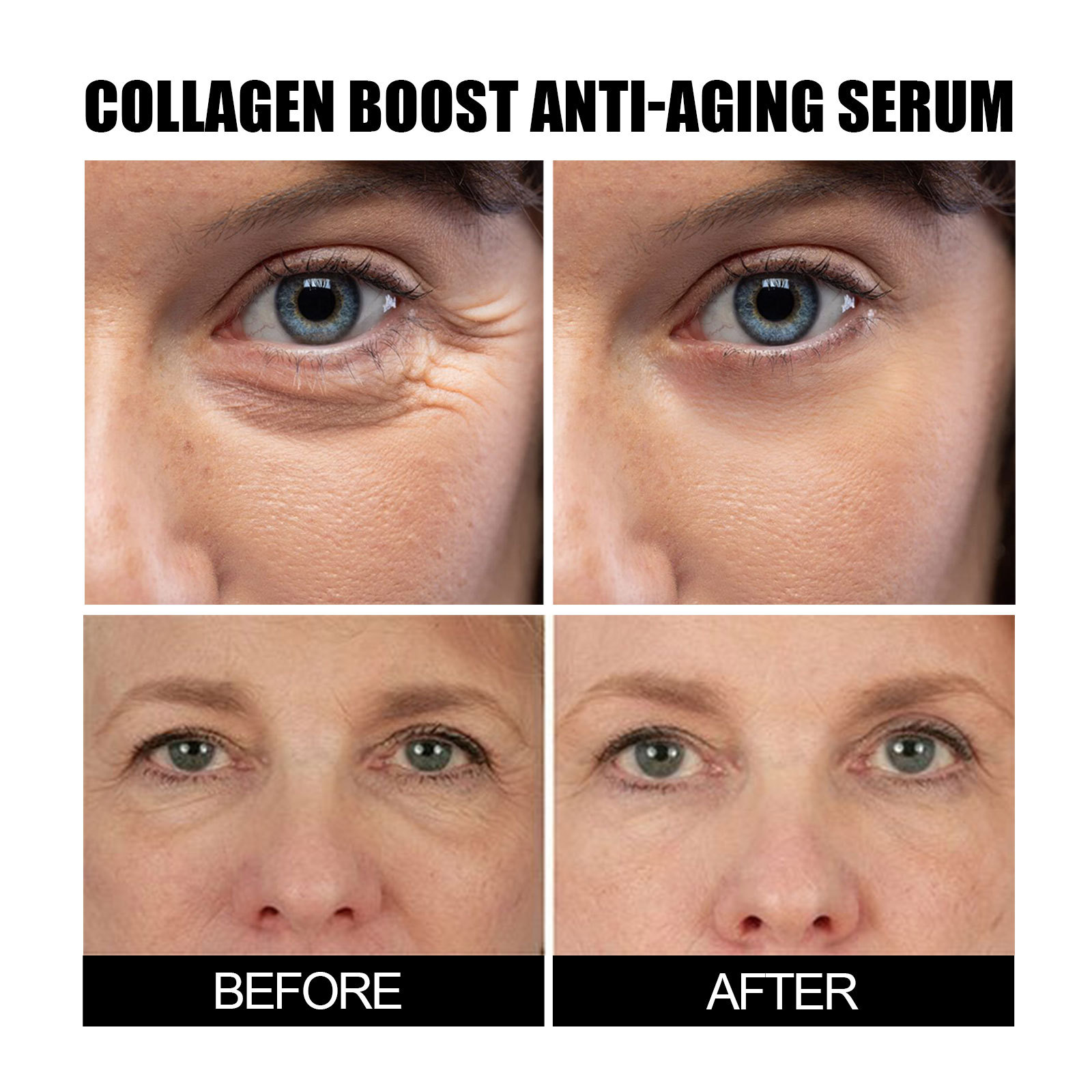 (1 PC) Collagen Boost Anti Aging Serum Wrinkle Removal Essence Moisturize Tightening Lifting Firming Spots Remover Fade Fine Lines Whitening Facial Skin Care