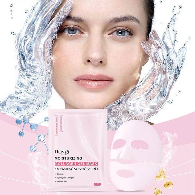 (1PC) Pink Collagen Gel Facial Mask Collagen Real Deep Mask Hydrating