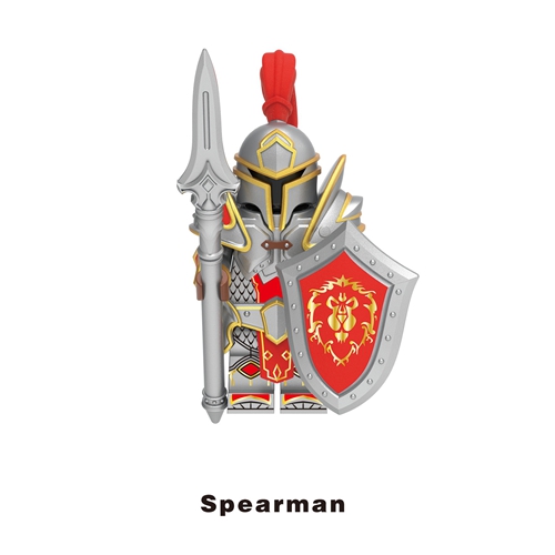 Medieval Magical Action Movie Knight Orcs Warrior Elves Figures Building Blocks Army Armored Soldiers Shield Weapons Bricks Toys