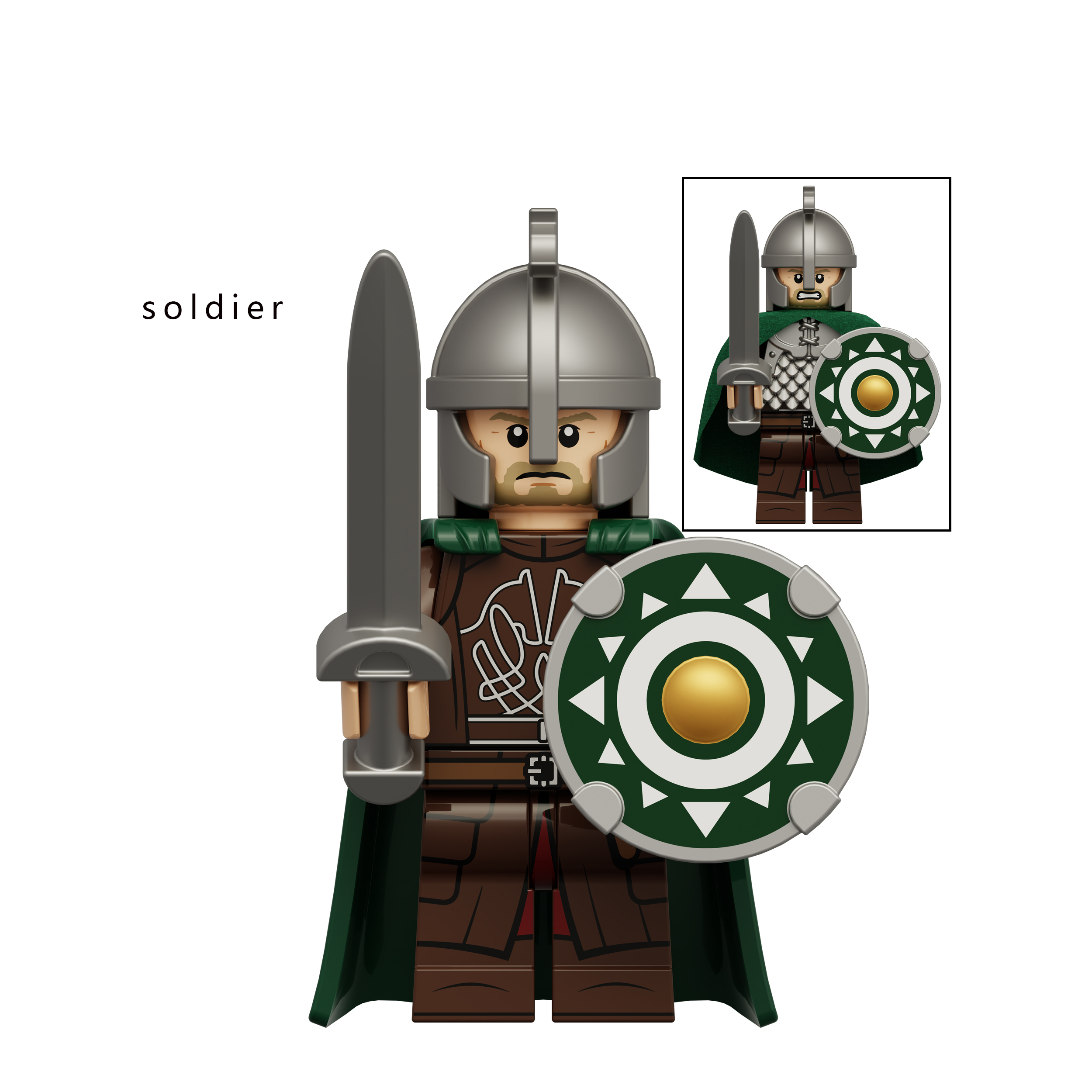 6PCS MOC Minifigures Building Block Toys Ancient Knights Medieval War Horses Princess Soldier Spear Axe Sword Accessories Action Figures Weapon Toys For Kids Fit Lego