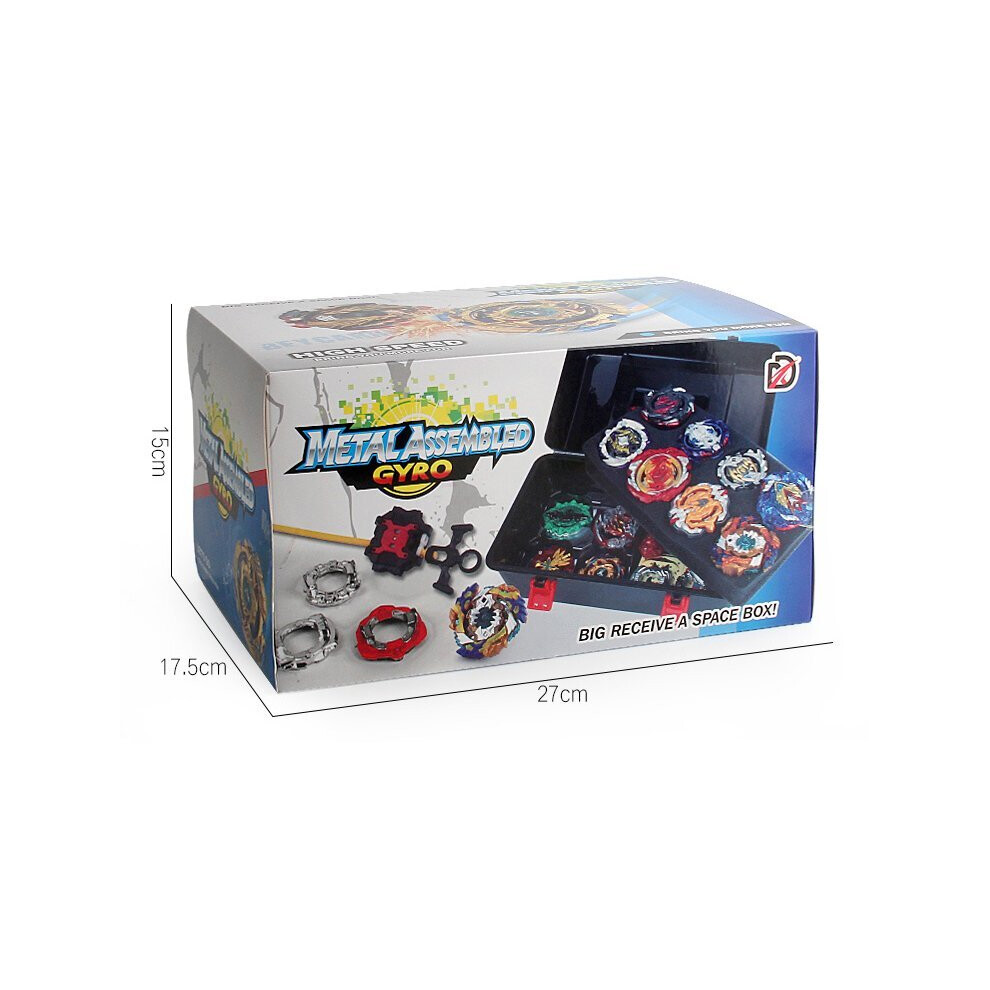 (Black) 12X Beyblade Burst Set Spinning with Launcher+Box Gift Pack