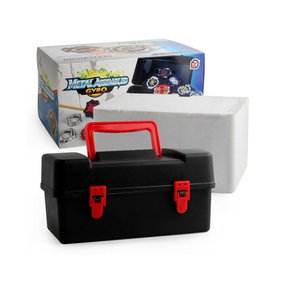 (Black) 12X Beyblade Burst Set Spinning with Launcher+Box Gift Pack