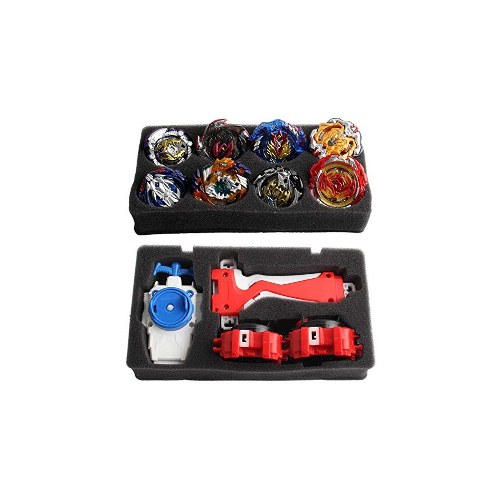 (Black) 12X Beyblade Burst Set Spinning with Launcher+Box Gift Pack