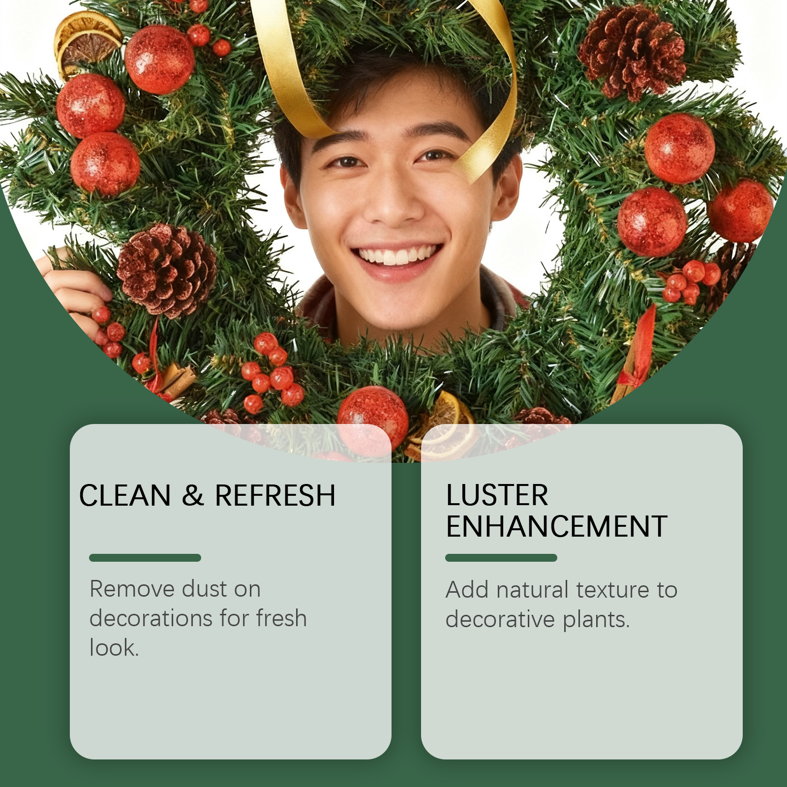 Artificial Plant Cleaner Spray Restore Shine Natural Texture No Rinse Faux Greenery Home Office Decor Dust Remover ﻿