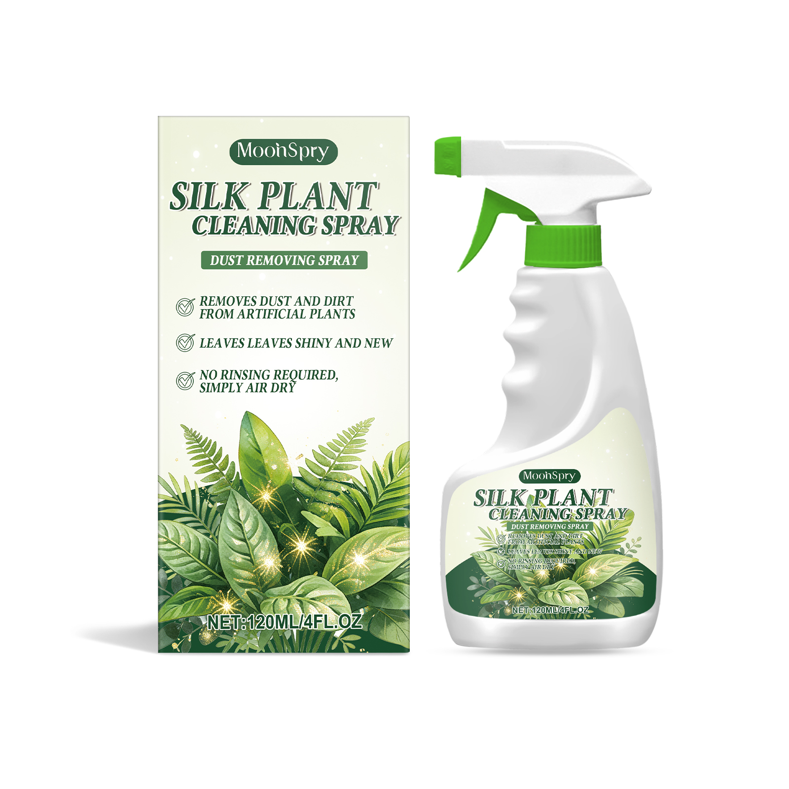 Artificial Plant Cleaner Spray Restore Shine Natural Texture No Rinse Faux Greenery Home Office Decor Dust Remover ﻿