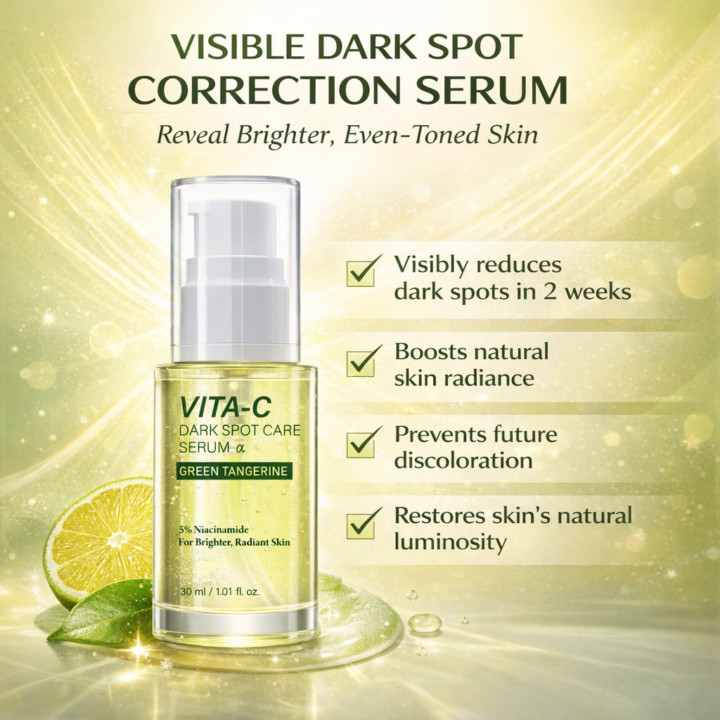 Lime Vitamin C Dark Spot Corrector Serum Brightening Facial Essence for Skin Care Home Use Natural 30ml