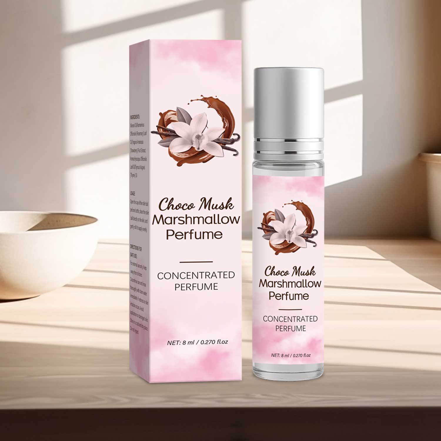 Chocolate Musk Marshmallow Perfume Long Lasting Sweet Gourmand Fragrance For Daily Wear And Romantic Occasions 8ml