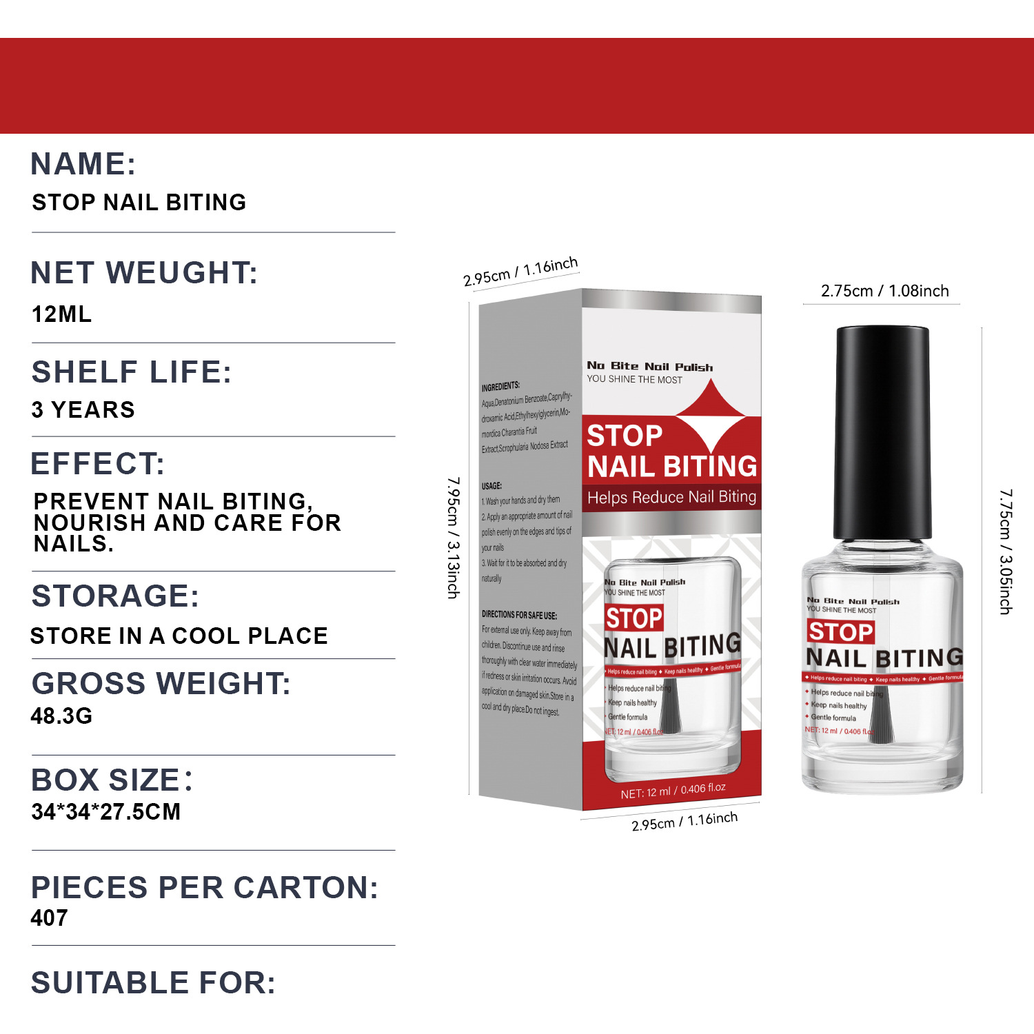 Nail Biting Deterrent Liquid Bitter Taste For Kids Adults Daily Habit Prevention And Cuticle Nourishing Care