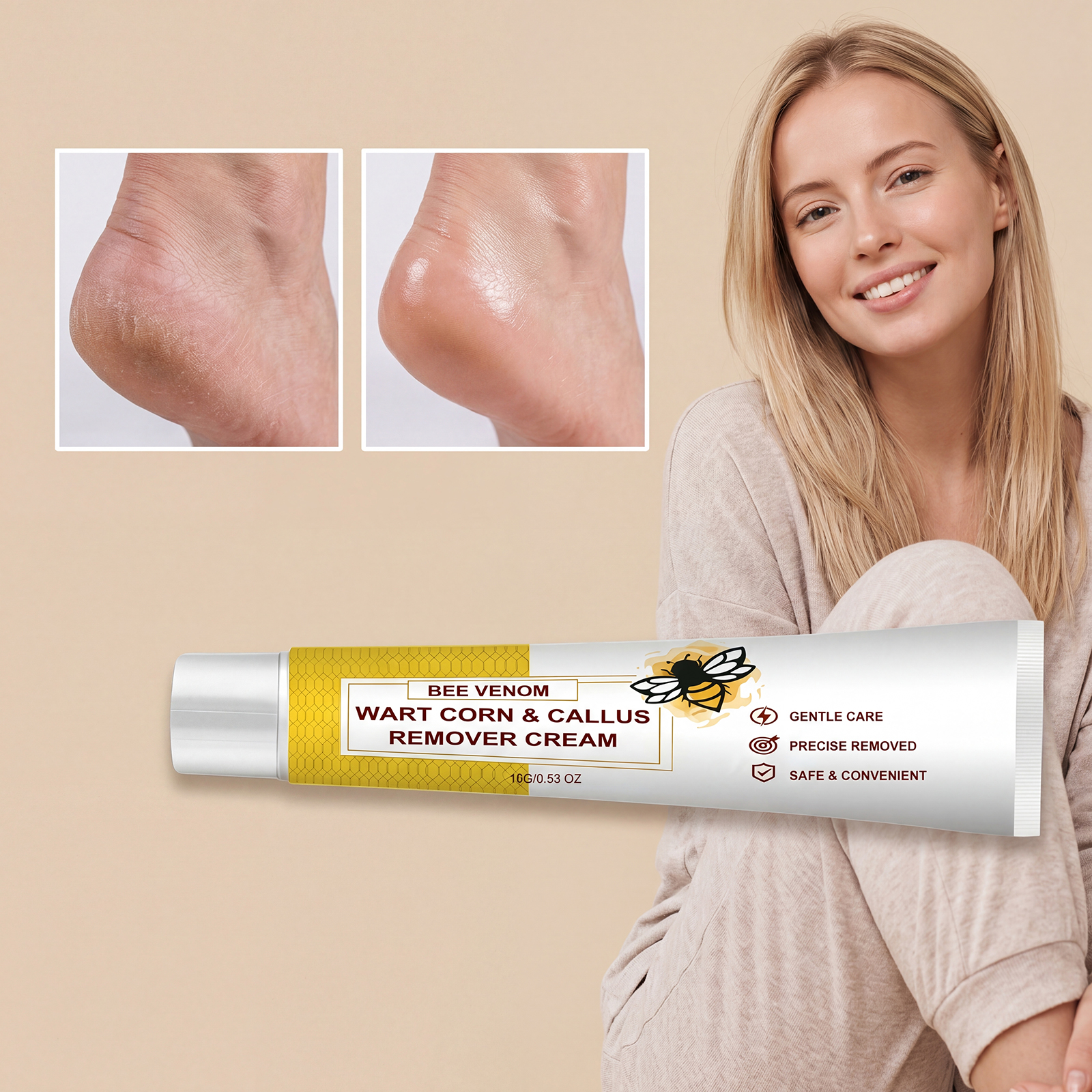 Bee Venom Skin Smoothing Cream Smooth Texture Mild Moisturizing Body Skin Silky Soft Comfort Care Lotion