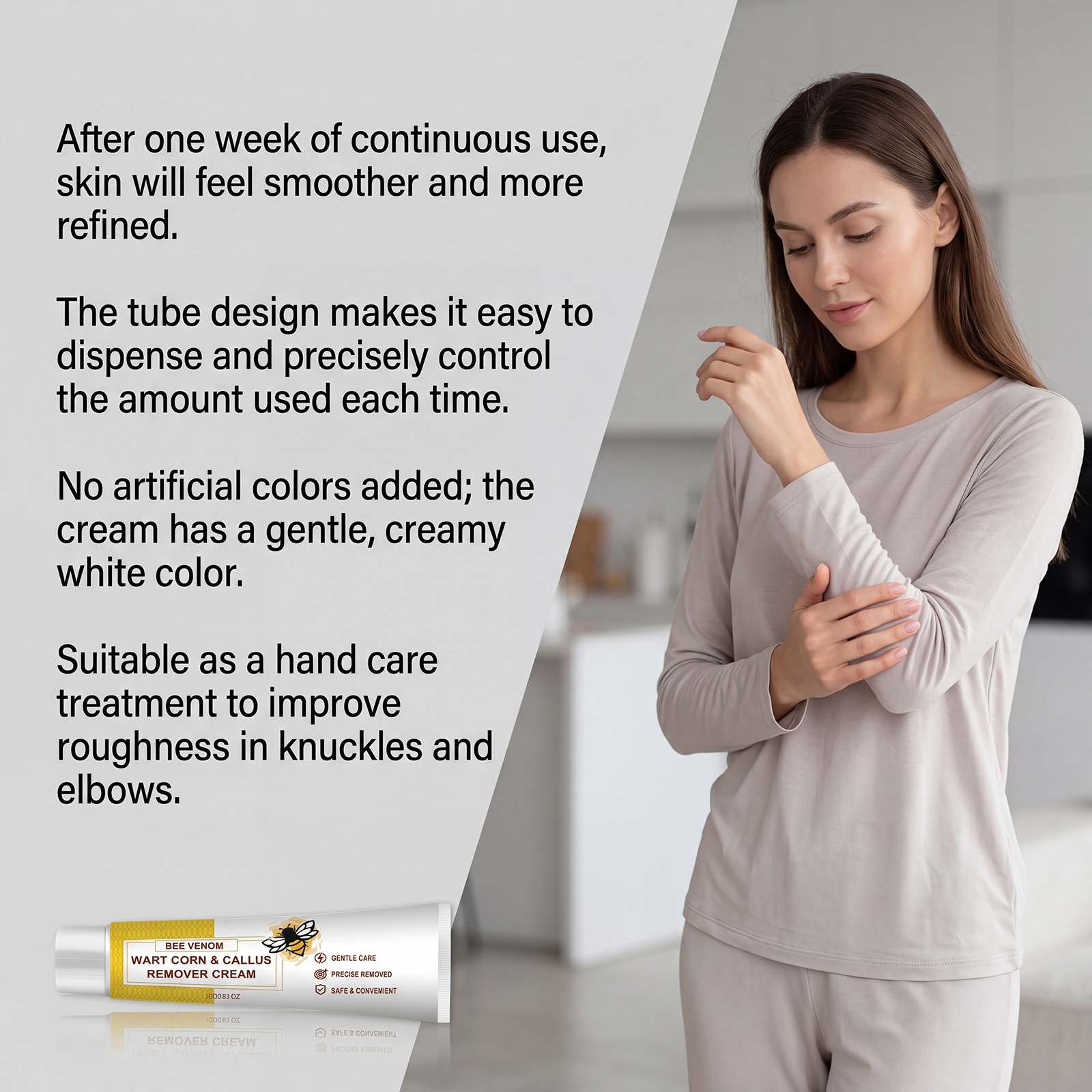Bee Venom Skin Smoothing Cream Smooth Texture Mild Moisturizing Body Skin Silky Soft Comfort Care Lotion