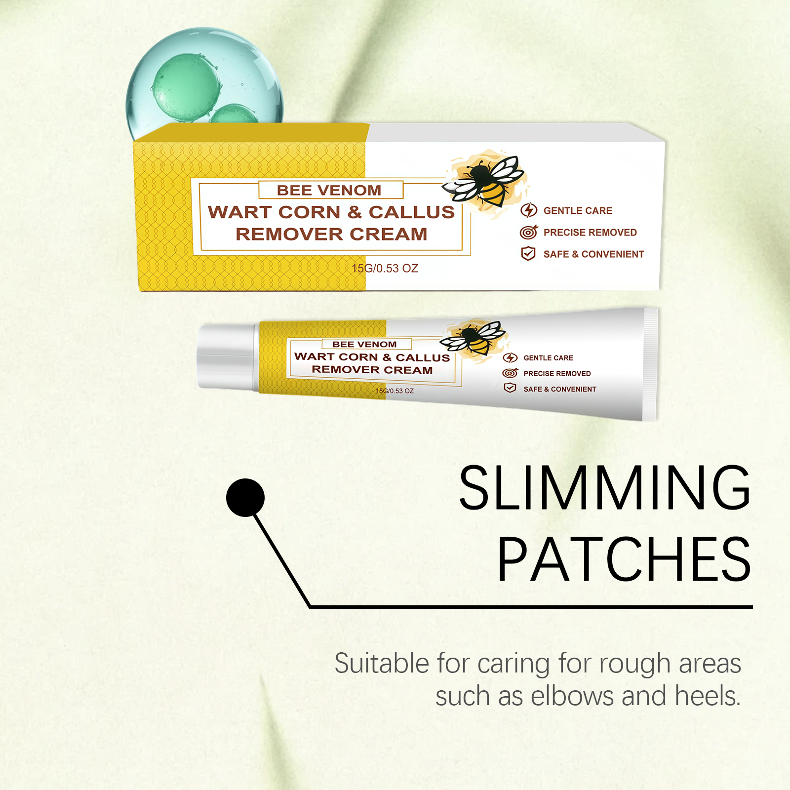 Bee Venom Skin Smoothing Cream Smooth Texture Mild Moisturizing Body Skin Silky Soft Comfort Care Lotion