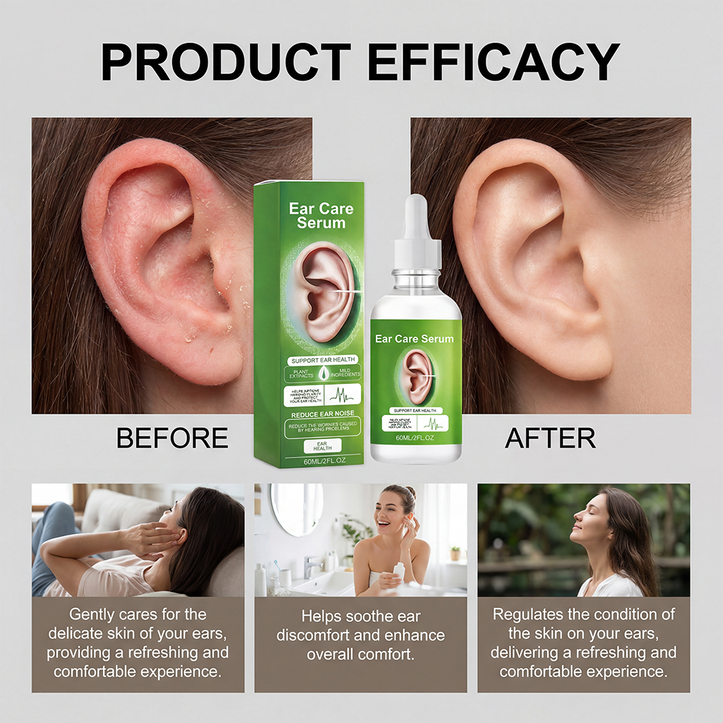 Ear Care Drops Mild Gentle Nourish Clear Hydrating Clean Quiet Comfort Daily Ear Maintenance Liquid Care Soothe