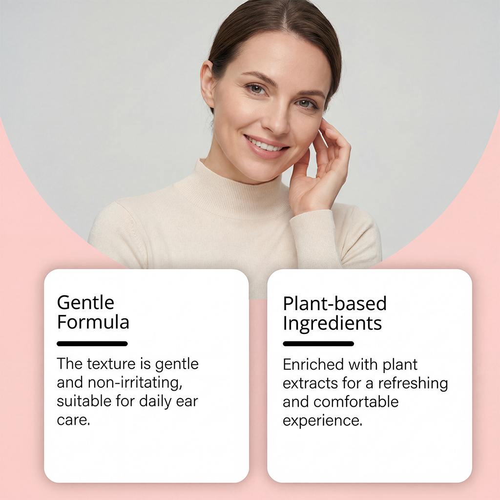 Ear Care Drops Mild Gentle Nourish Clear Hydrating Clean Quiet Comfort Daily Ear Maintenance Liquid Care Soothe
