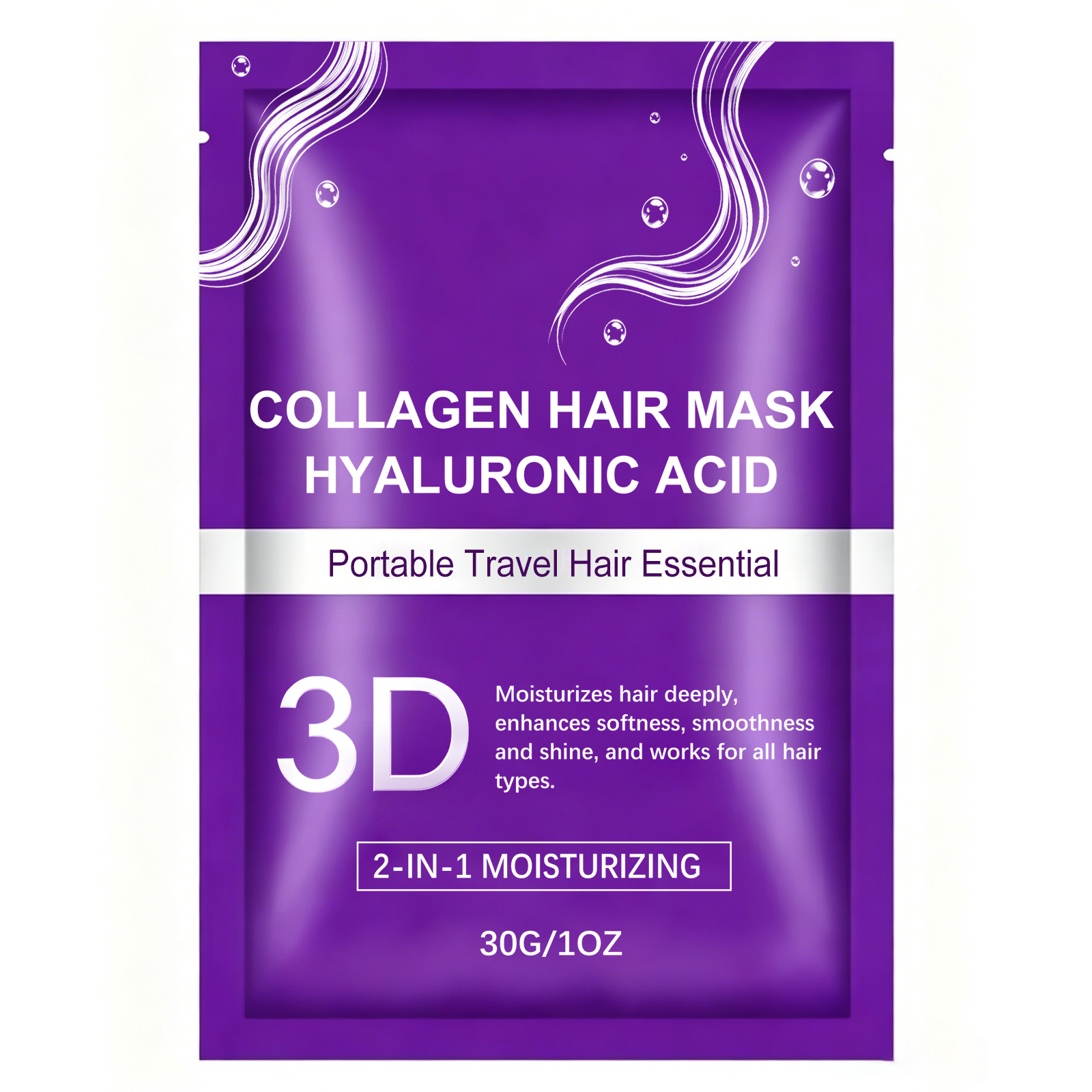 Collagen Hair Mask Mild Soft Smooth Repair Frizzy Hair Strands Daily Beautiful Hair Care Treatment