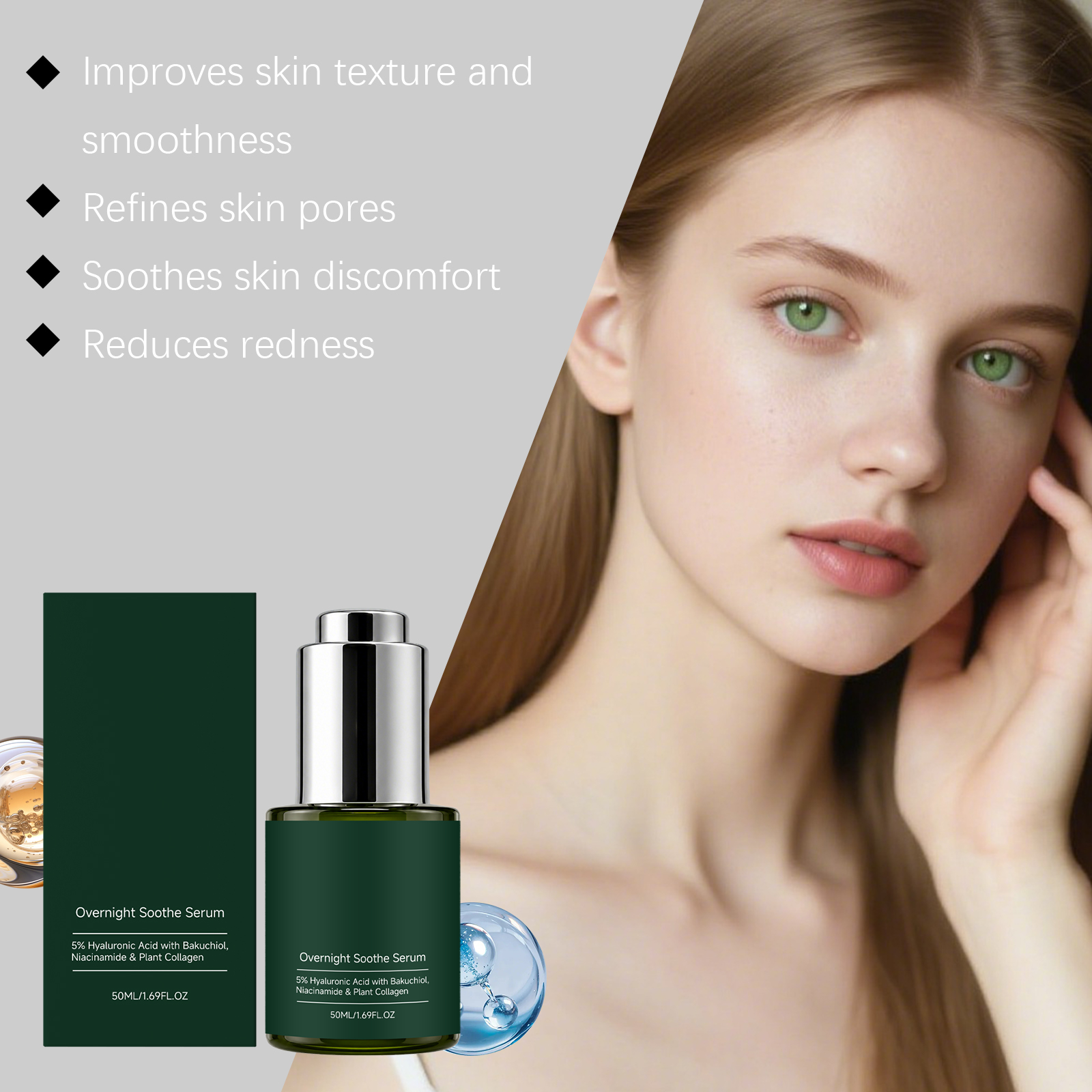 Night Facial Essence Daily Mild Formula Nourish Face Skin Hydrated Soft Cozy Night Serum Care Delicate Complexion
