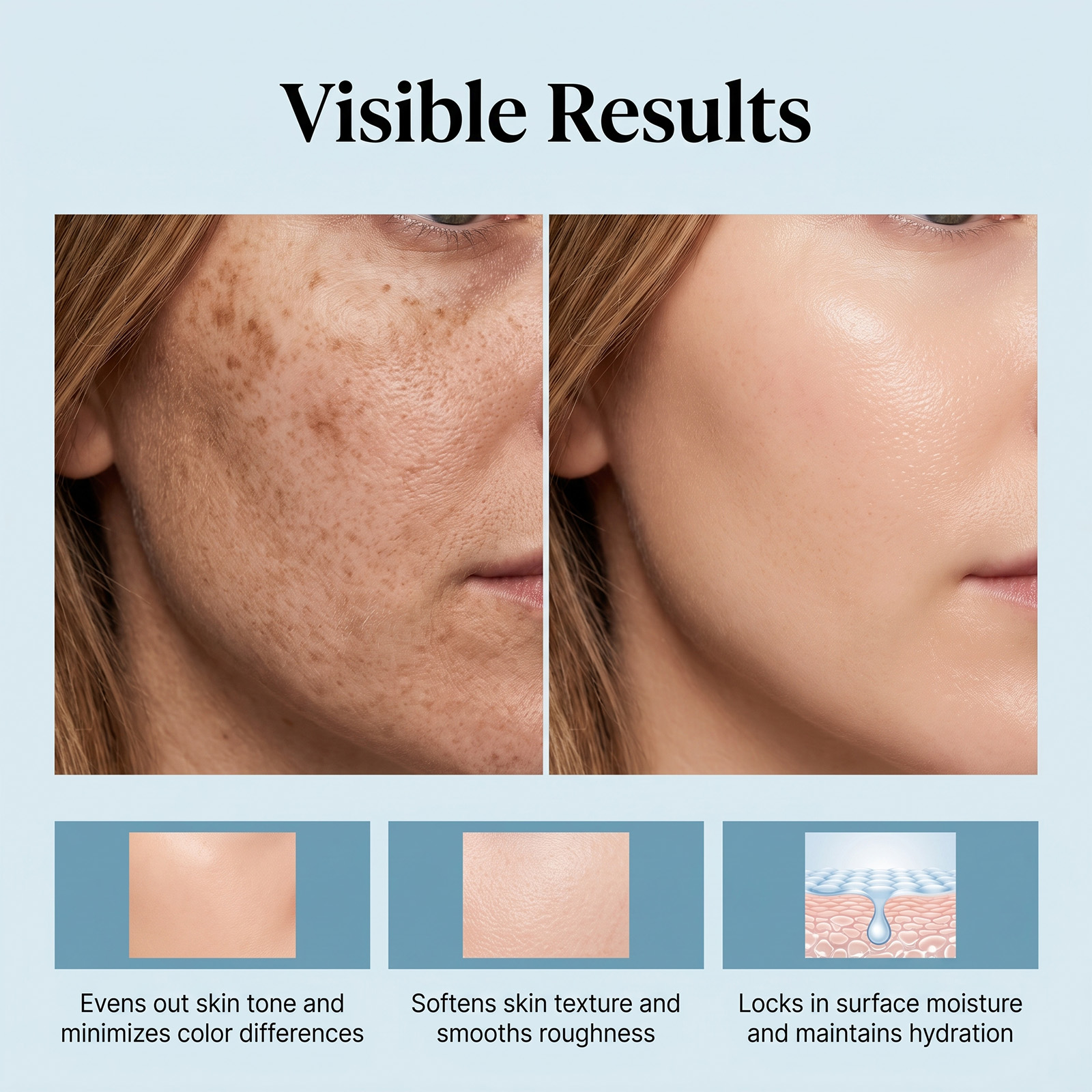Facial Essence Mild Ingredients Daily Moisturizing Nourishing Refreshing Non Greasy Bright Delicate Skin Care Facial Complexion