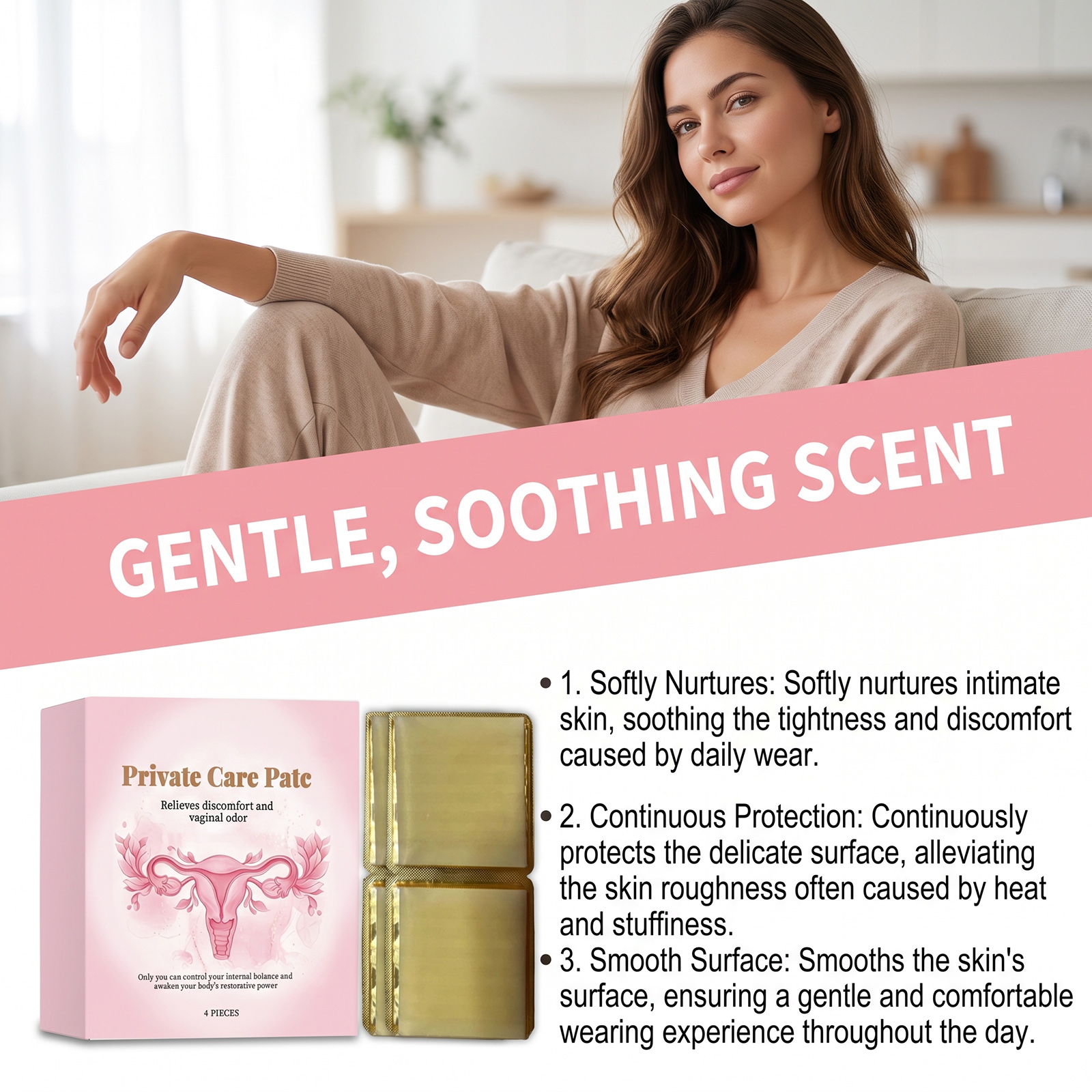 Feminine Care Pads Ultra Thin Breathable Soft Mild Cozy Skin Friendly Daily Commute