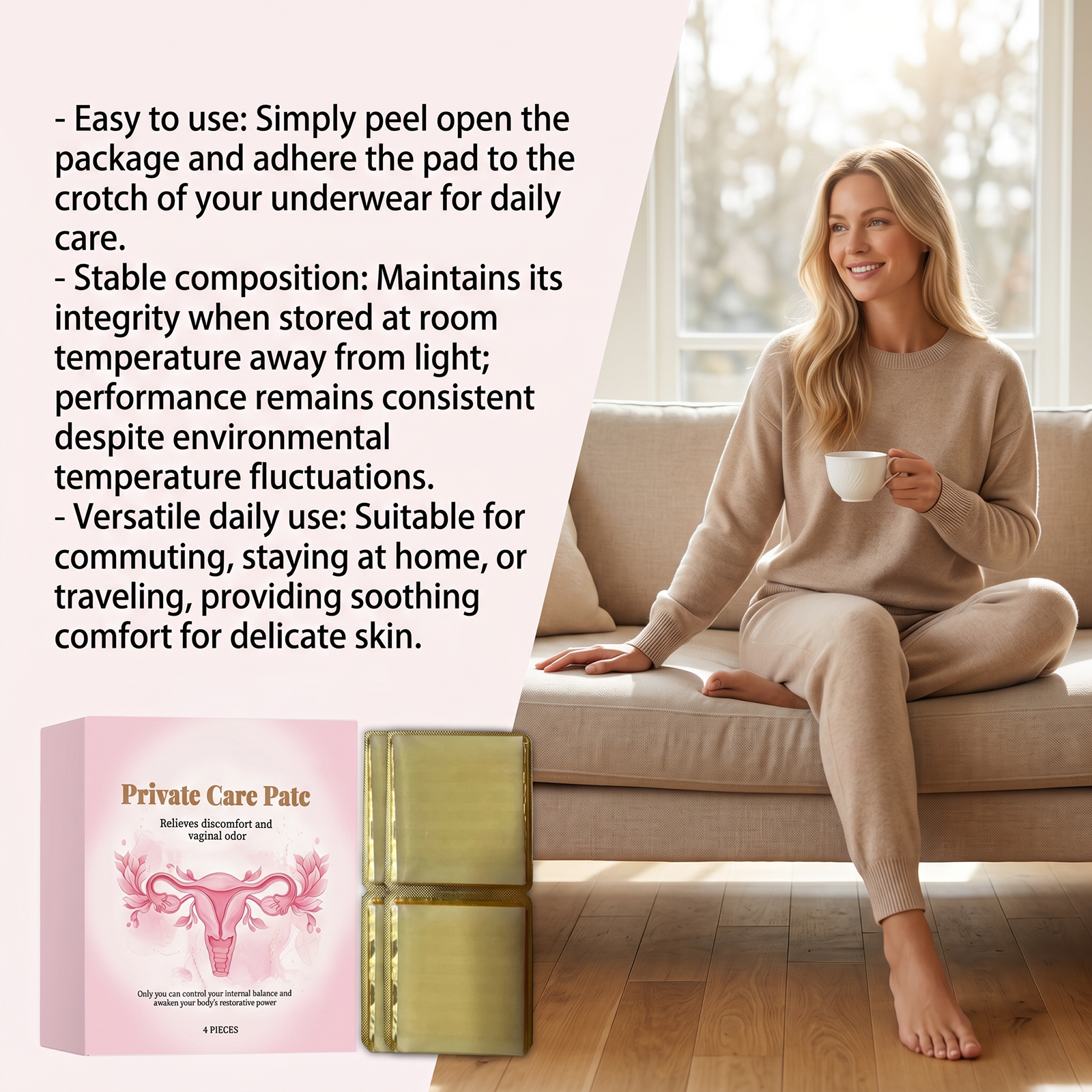 Feminine Care Pads Ultra Thin Breathable Soft Mild Cozy Skin Friendly Daily Commute