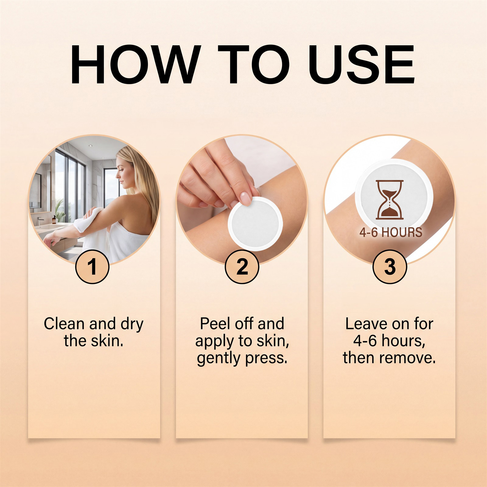 Sunless Tanning Microneedle Patch Micro Release Easy Apply Even Color Mild Sensitive Skin Use