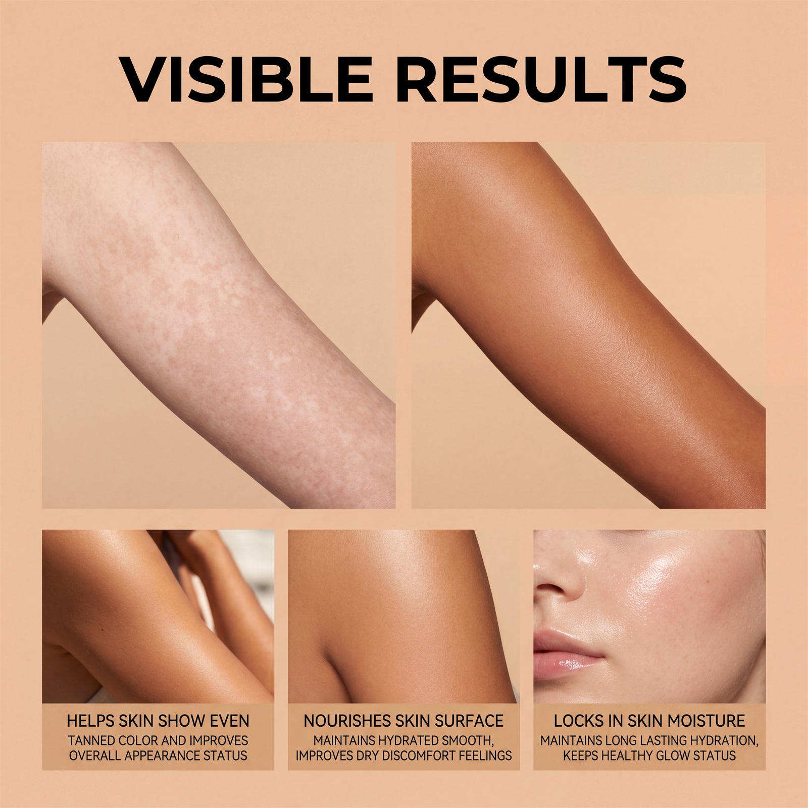 Sunless Tanning Microneedle Patch Micro Release Easy Apply Even Color Mild Sensitive Skin Use